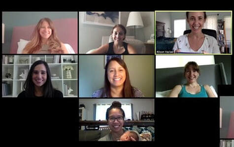 Group of moms on zoom